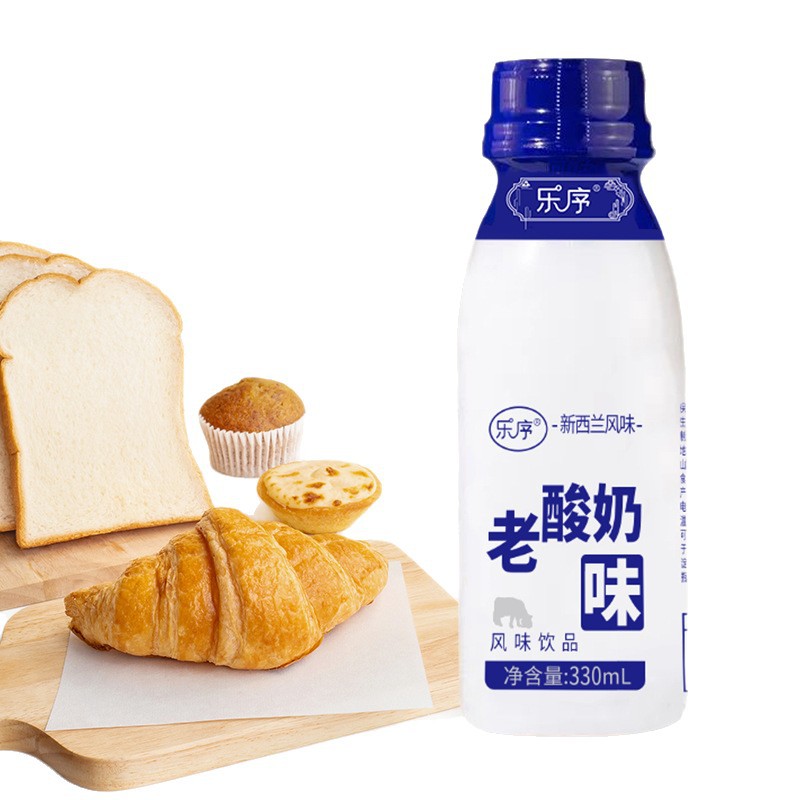 老酸奶风味饮品口感醇厚丝滑浓郁传统风味早餐酸奶饮品330ml瓶装 5