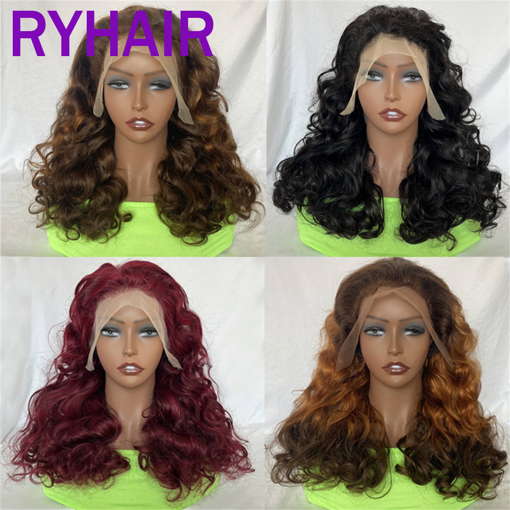 13x4 bouncy curly wig 4 colors