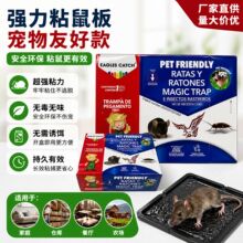 英文老鼠盒加厚捕鼠安全捕鼠盒长效防宠物误食高粘粘鼠居家捕鼠盒