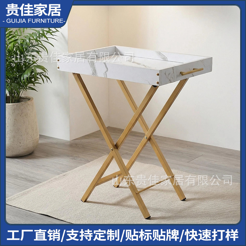 Folding Storage Table Side Table Home Living Room Snack Table Simple Coffee Table Bedside Table Tray Table Small Apartment Side Table