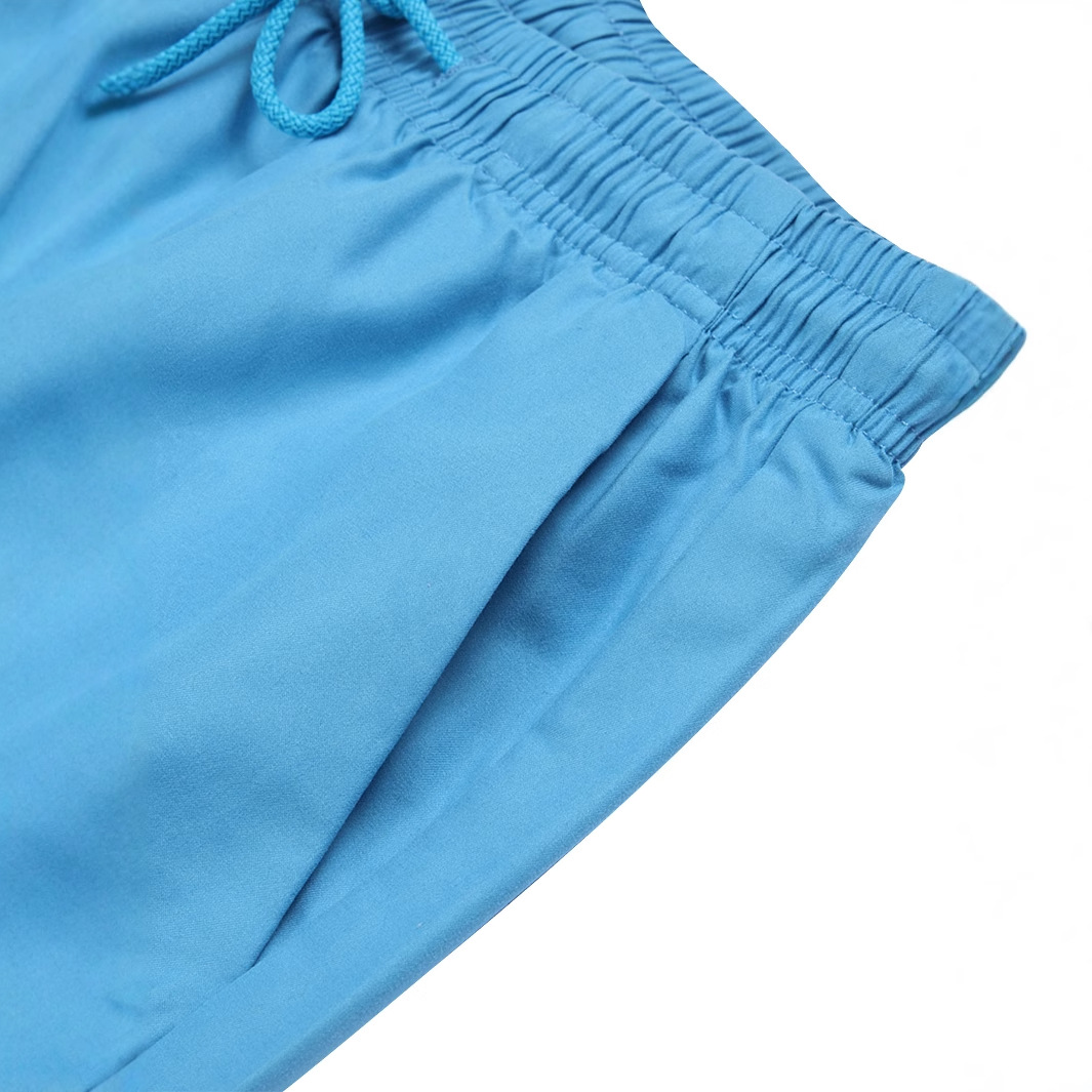 Thin Casual Printed Pants, Summer Sports Shorts, Deep Blue Mesh Outdoor Quarter Length Beach Pants For Men_voghion.com