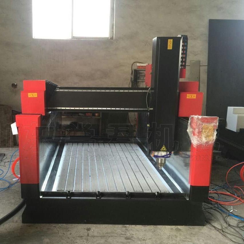 重型双头双柱旋转轴雕刻机  圆柱立体碑文 DKJ-1825 重型条石雕机