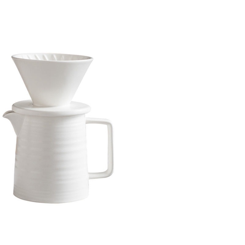 Estilo americano V60 café lavado a mano goteo negro de cerámica compartir Filtro de olla Taza traje de hogar 2 personas Comercio exterior Pedido original