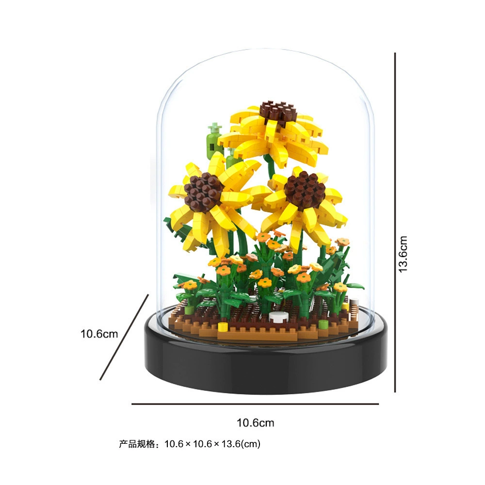 Constructor Lego Sunflower Micro Building Kit, Lighted Dome Display, Multi-Color Variants