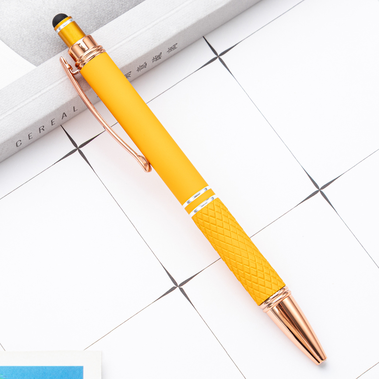 Fábrica de bolígrafo táctil de escritura de escritura de papelería publicitaria multicolor bolígrafo imprimible logotipo bolígrafo