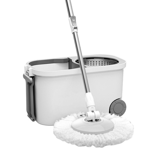Manufacturer's enlarged roller dual-drive spin-drying mop for home use, one-mop, hand-wash-free replacement head, lazy spin mop