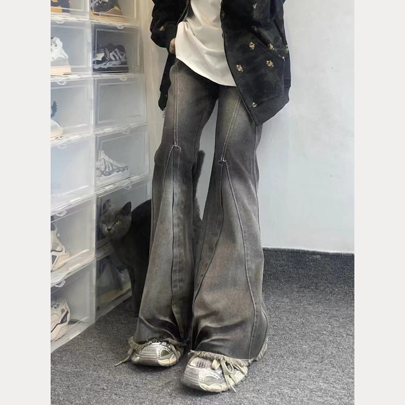 American Style Street Washed Old Weak Jeans Men's Spring and Autumn Straight Loose European and American High Street Vibe Style Long Pants