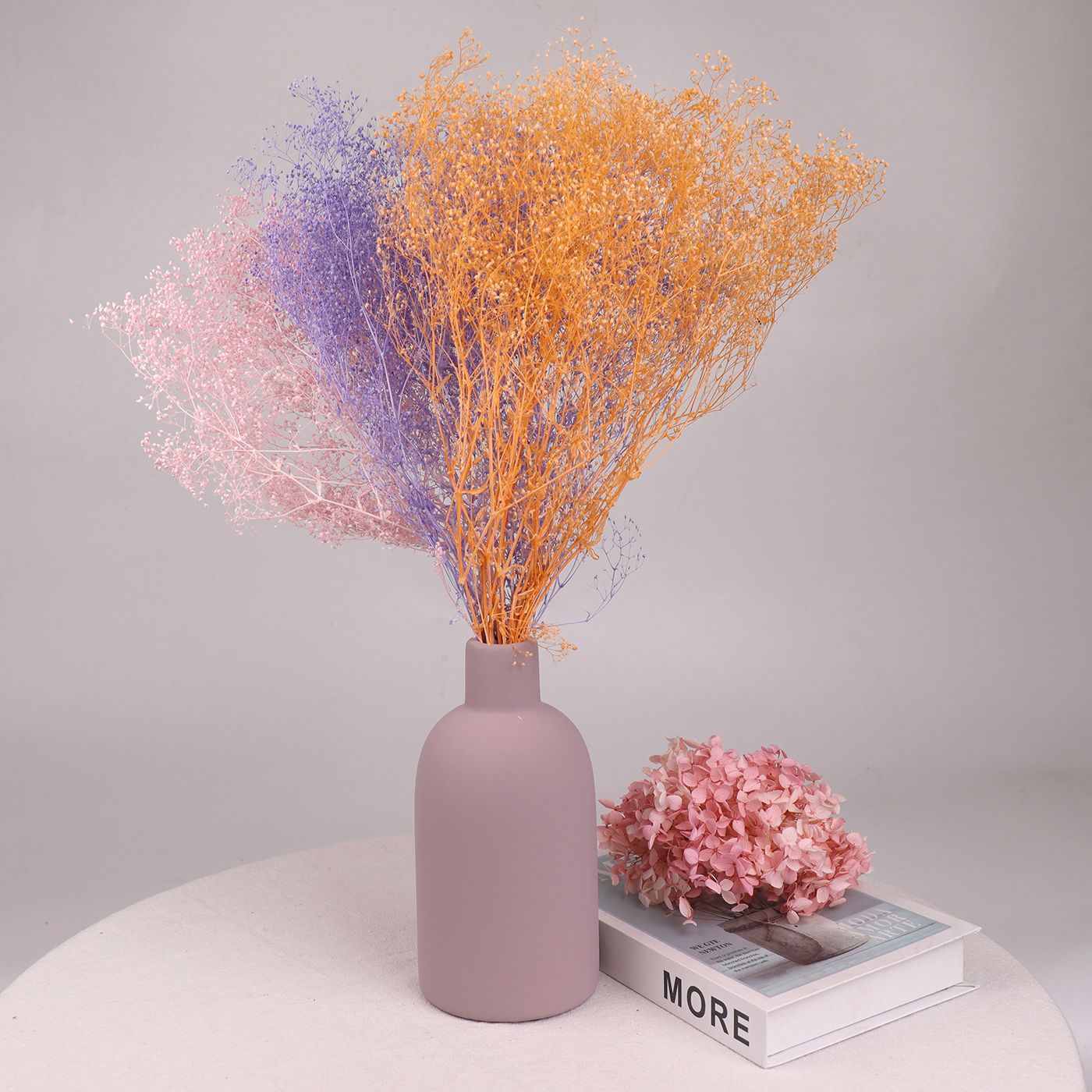 Fabricante pequeño cielo estrellado hierba millones de estrellas regalo del Día de San Valentín cielo estrellado ramo accesorios flor eterna