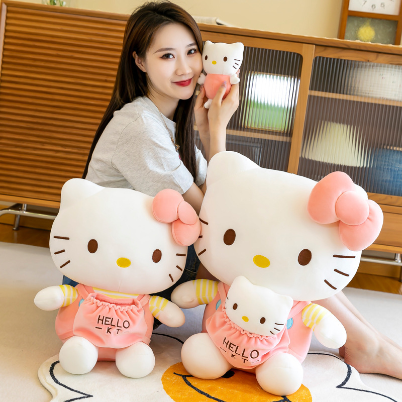Mother and son KT Cat plush toy super cute KT cat doll cartoon doll cat sleeping pillow gift factory direct supply