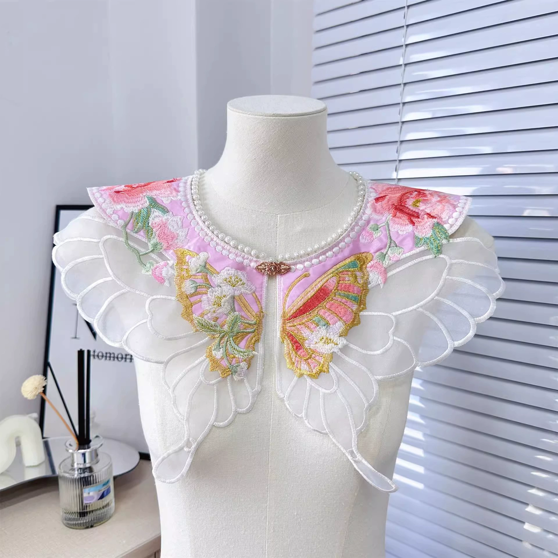 Облачные плечи девушки платье с конским лицом аксессуары ретро китайский поддельный воротник с вышивкой в китайском стиле