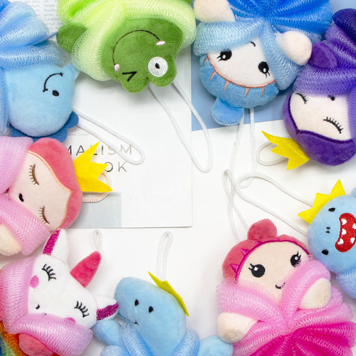 Children's bath ball bath flower cute bath ball bath ball cartoon mermaid bath bubble soft bath ball does not fall apart