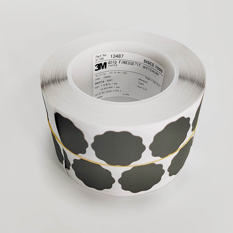 3M401Q背胶砂纸卷 1500 2000目用于油漆底漆面漆金属木材表面处理