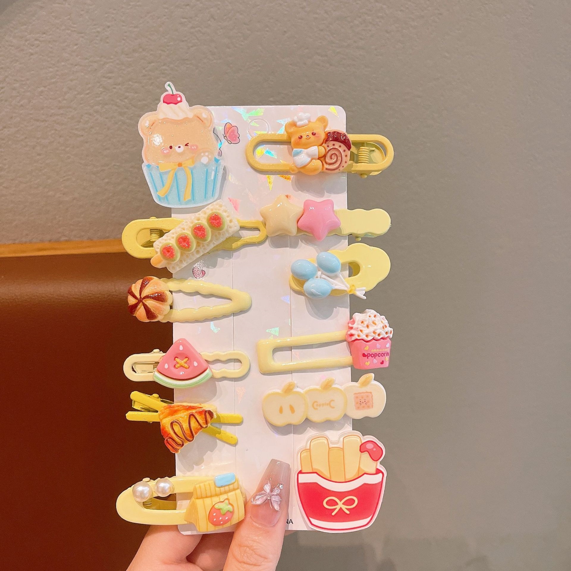 Dopamina lindos clips para el cabello bordes clips laterales clips para el cabello niños tocadillos clips para el cabello de boca de pato mujeres