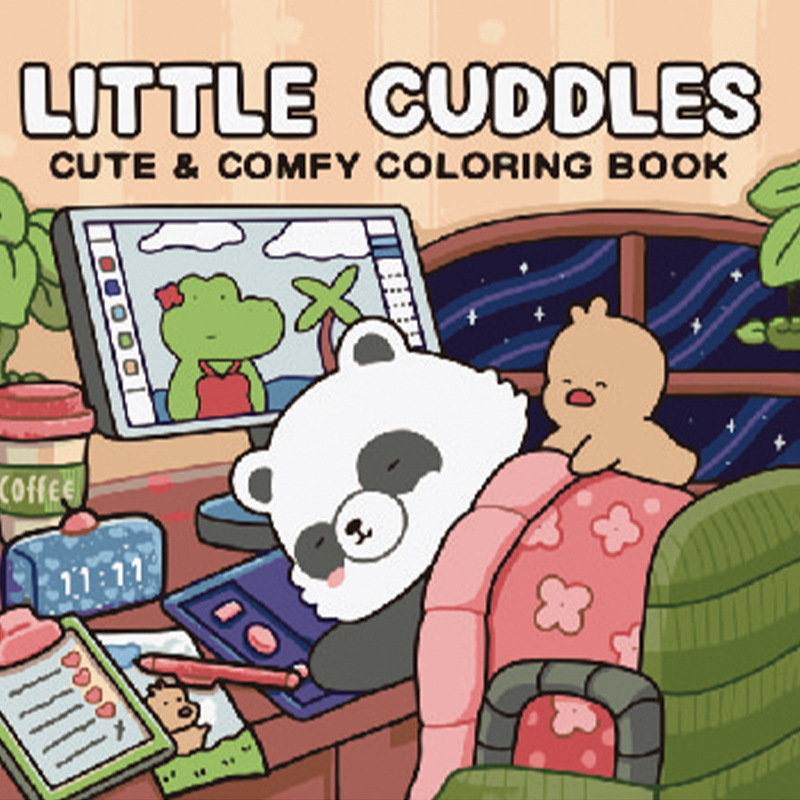 跨境涂色本 Spooky Cutie Coloring Book 怪兽系列儿童涂鸦填色本|undefined