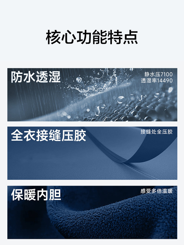 骆陀户外冲锋衣女同款三合一新国标硬壳防风防水登山服保暖外套男|undefined