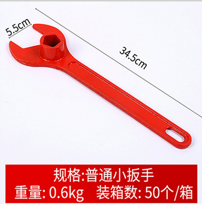 Manufacturer supplies fire wrench, thickened cast iron spray-painted above-ground fire hydrant, red wrench, multi-specification wholesale