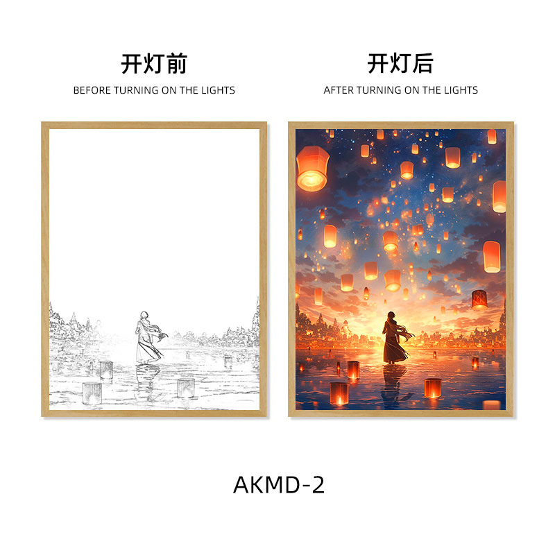 国境を越えた万家の明かりシリーズの明かり画振音ネット赤装飾画小夜灯創意フォトフレーム|undefined