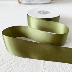 2.5cm藍色絲帶手工diy材料花束蛋糕裝飾材料蕾絲花邊輔料應援緞帶