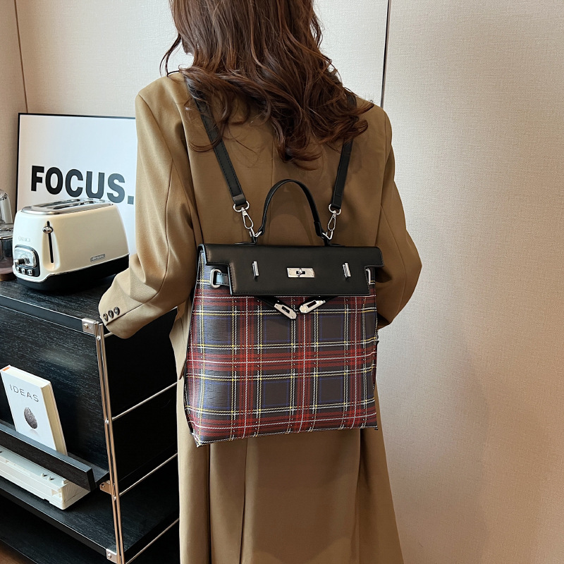 Mochila de gran capacidad con colores contrastantes, ligera para niñas, nuevo diseño de nicho, para mujer de moda._voghion.com