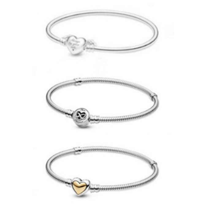 Panjia White Copper Silver-Plated Mother's Day Series Angel Heart New Product Snake Bone Chain DIY Snake Bone Chain Basic Chain Bracelet Panjia White Copper Silver-Plated Mother's Day Series Angel Heart New Product Snake Bone Chain DIY Snake Bone Chain Basic Chain Bracelet