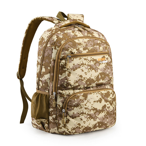 Cross-border foreign trade backpack, trendy student schoolbag, travel backpack, Korean version for men and women, camouflage casual computer bag