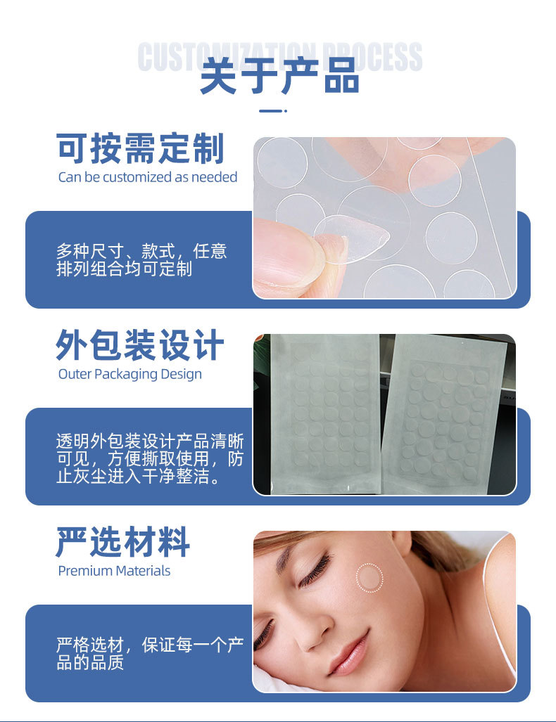 Acne Patch Transparent Round Hydrocolloid Sticker Pimple Patch Salicylic Acid PE Star Pus-Absorbing Invisible Acne Patch