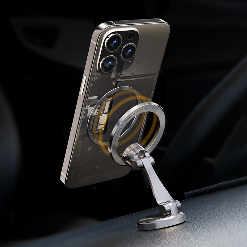 Nuevo soporte de teléfono móvil de coche de metal plegable magnético especial anti-vibración N52 soporte de coche magnético fuerte