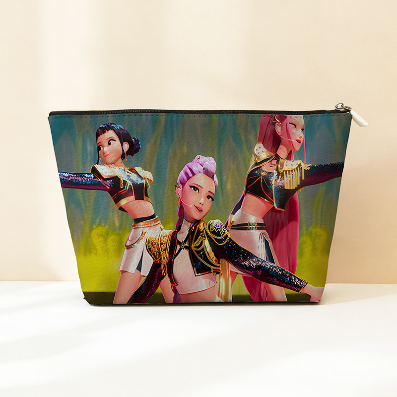 Explosión transfronteriza PU cuero caza de brujas bolsa de almacenamiento impermeable bolsa de maquillaje portátil bolsa de almacenamiento con cremallera bolsa pequeña