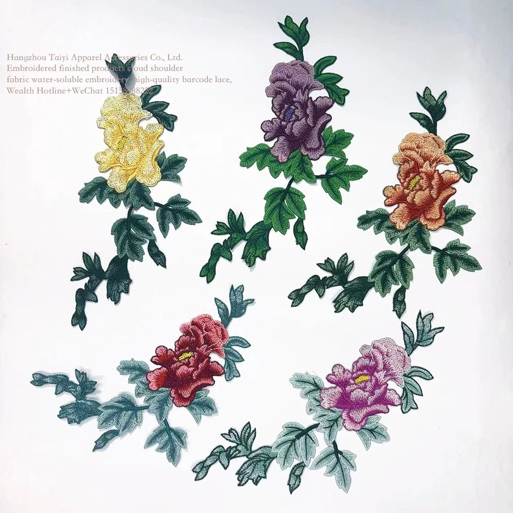 Вышитые листья бамбука национальные костюмы Hanfu cheongsam pu наклейки на брюки