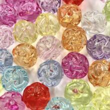 透明16mm毛线绣球花   DIY串珠手机链条鞋花服饰材料散珠