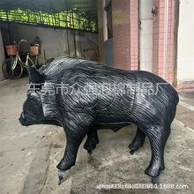 pu自结皮射击野猪3D箭靶 动物园户外一体成型摆件猪形模型批发