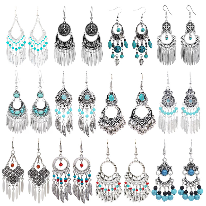 Ethnic retro fashionable earrings