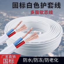 國標護套線電線2芯多股1.5/2.5/4/6平方家用電源線室外平行線軟線