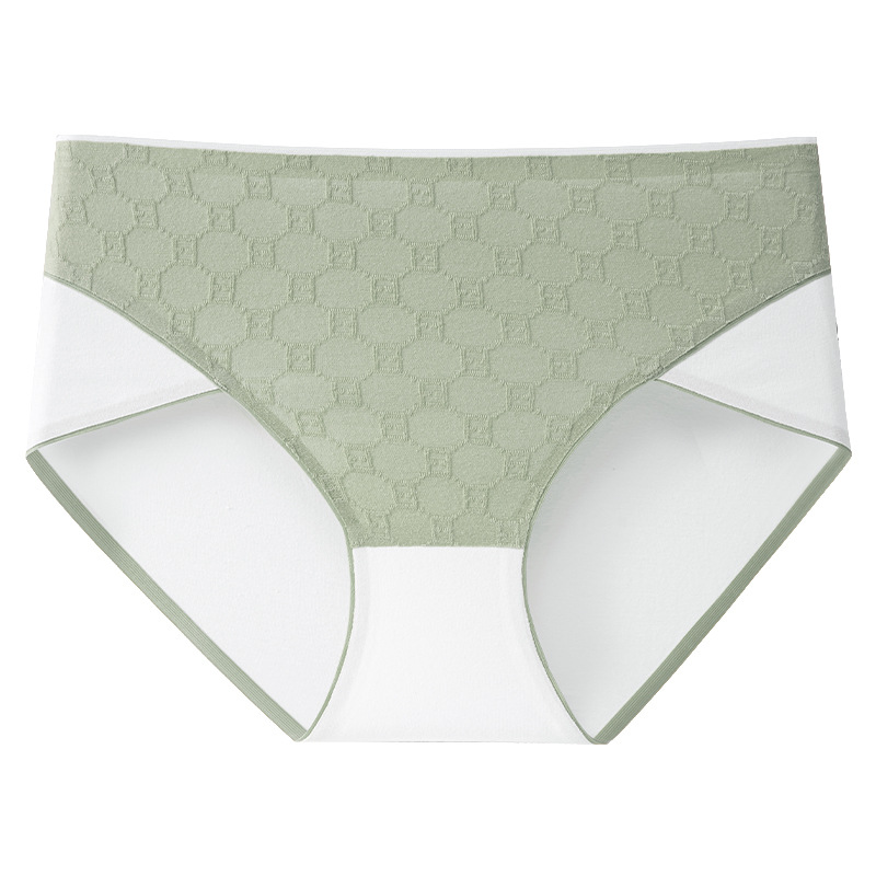 Algodón de las mujeres Mediados de cintura antibacteriano entrepierna triángulo pantalones cortos cabeza de algodón transpirable niñas más tamaño ropa interior sin costuras