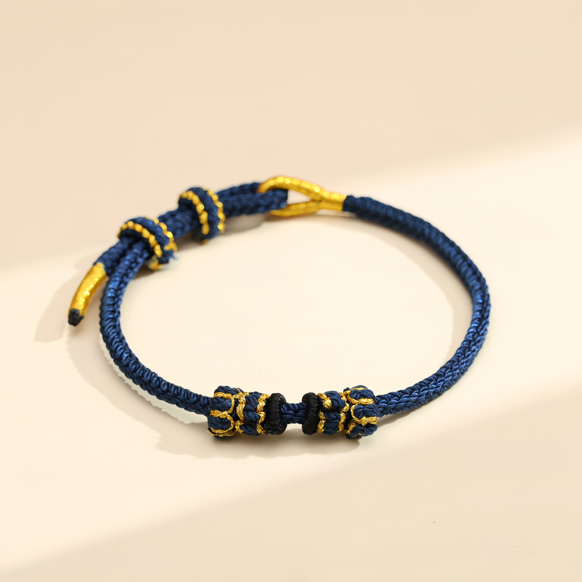 Eight-strand braid (navy blue with loop)