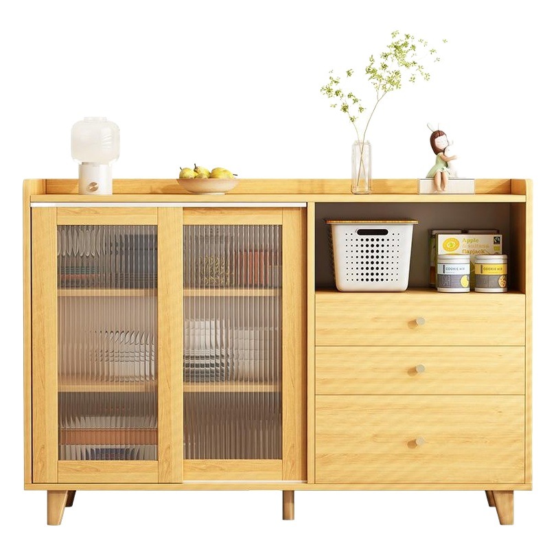 Gabinete lateral para comedor en casa, gabinete de color de madera maciza para apartamento pequeño, gabinete de almacenamiento, gabinete de almacenamiento de cocina, gabinete de té, gabinete de vino, gabinete lateral para sala de estar