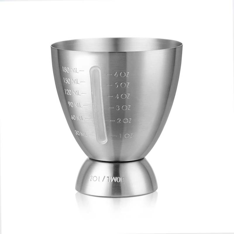 304 스테인레스 스틸 측정 컵 계란 모양의 ANSI 컵 바 꼬치 측정 컵 스케일 180ML 매직 측정 컵