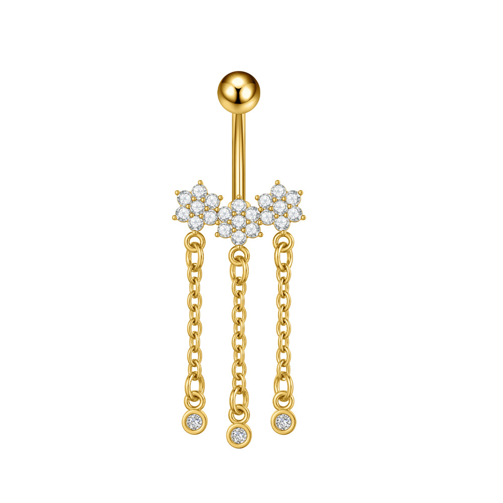 5g Weight Zircon Inlay Material Belly Ring Classification 1 Piece Quantity Casual, Bar Occasion 316 Stainless Steel Material Star, Flower, Butterfly Pattern All Seasons Season Unisex Gender Plating Design Hip-Hop, Simple Style, Cool Style Style 1 Piece 316 Stainless Steel Zircon Belly Rings Star Flower Butterfly Unisex 32