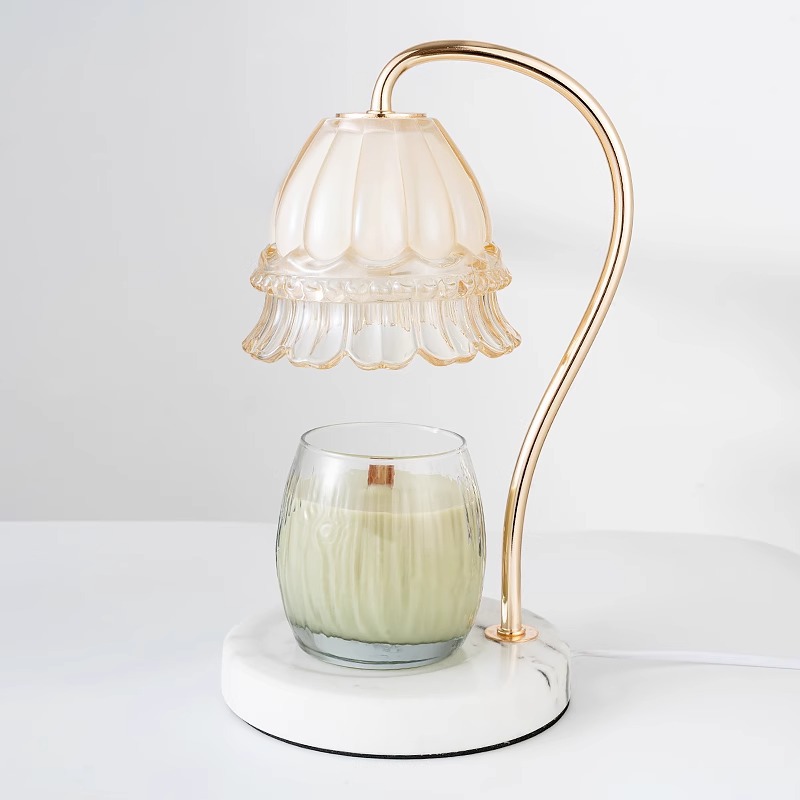 Luz de cera de aromaterapia GUXEA, lámpara de noche americana moderna francesa, regalo de cumpleaños, lámpara de mesa de fragancia sin fuego