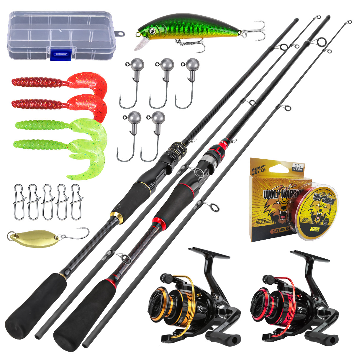 Luya Rod Complete Set of Fishing Gear Sea Rod Set Long-Range Sea Rod Two-Section Rod Cross-Border Wholesale Manufacturer Direct Delivery Fishing Smoothly
