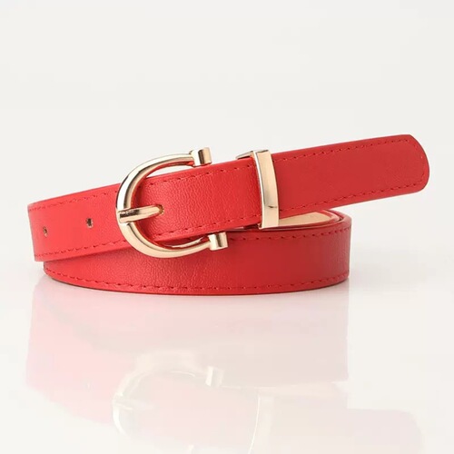 Ladies' Han Style Fashion Belt for Female Students, Denim Pants Decorative Clothing Matching Thin Leather Belt