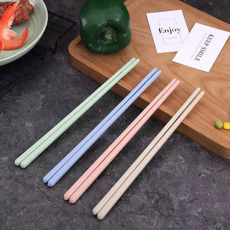 Trigo paja familia palillos japonés antideslizante hogar palillos nórdico creativo restaurante vajilla
