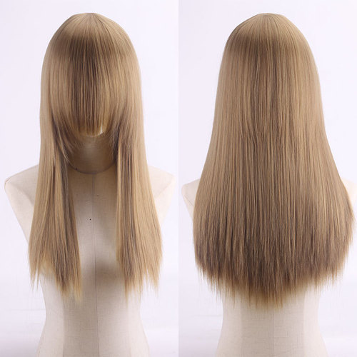 Lord Shengda cosplay anime wig high temperature silk rose mesh colorful 60CM thickened long straight hair foreign trade