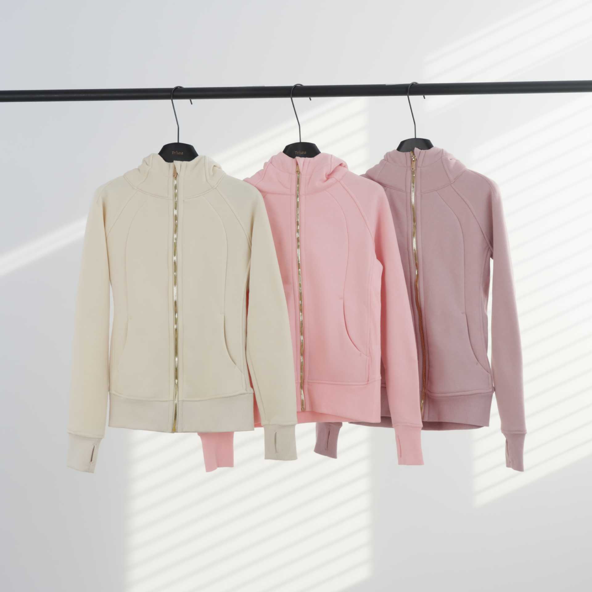 Women's Slim-Fit Scuba Hoodie With Gold Zipper – Fleece-Lined Pullover For Casual & Athletic Wear (Cotton, Stylish Colors)​_ecoleips.com