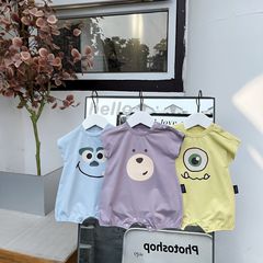 Baby clothes summer thin onesie for babies, sleeveless top for summer, newborn cute and adorable cartoon-style romper