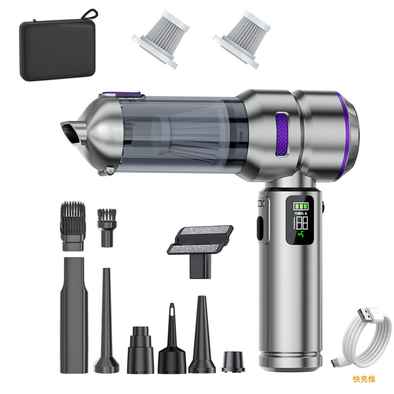 车载数显吸尘器无刷大功率除尘充气一体大吸力两用LED汽车吹尘器|undefined