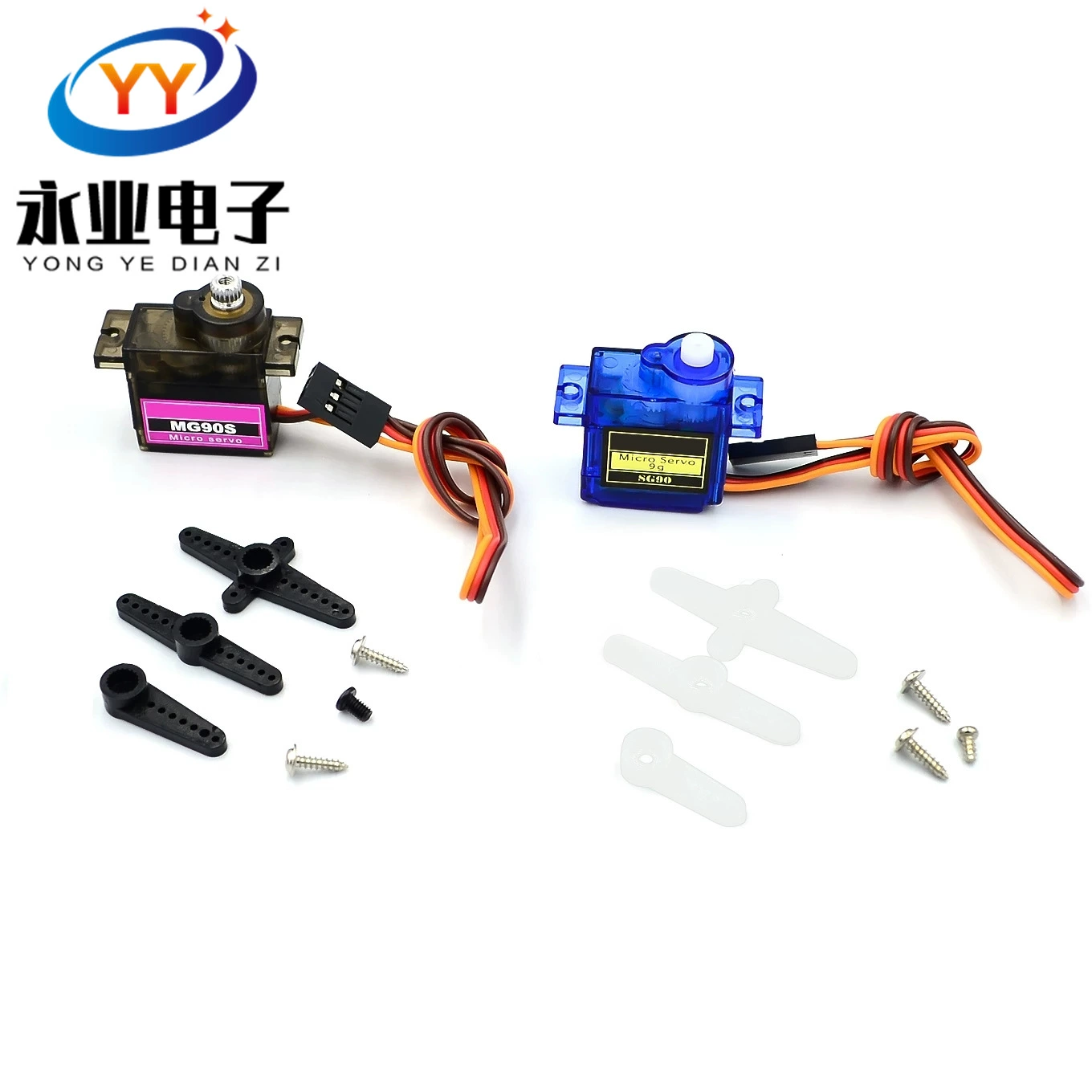 Сервопривод SG90 MG90S 9G рулевой механизм 450 сервер тележки вертолета 180 градусов 360 градусов