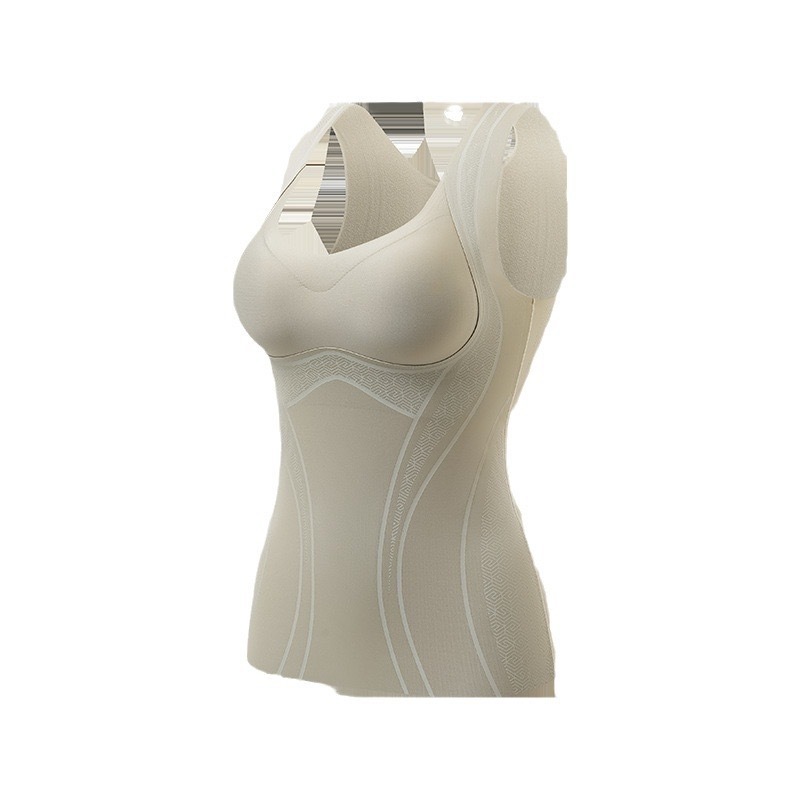 La nueva mujer chaleco térmica y plástica viene con su propia almohadilla para el pecho y sin anillo de acero para reunirse, el deporte es anti - caída y forma de chaleco térmico.