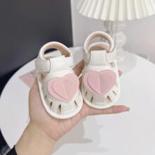 夏季0-1岁女宝宝学步鞋软底防滑6-12个月婴幼儿不掉防踢透气凉鞋