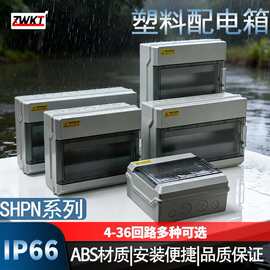 高品质IP66高防护等级4-36回路多种型号塑料防水配电箱开关盒